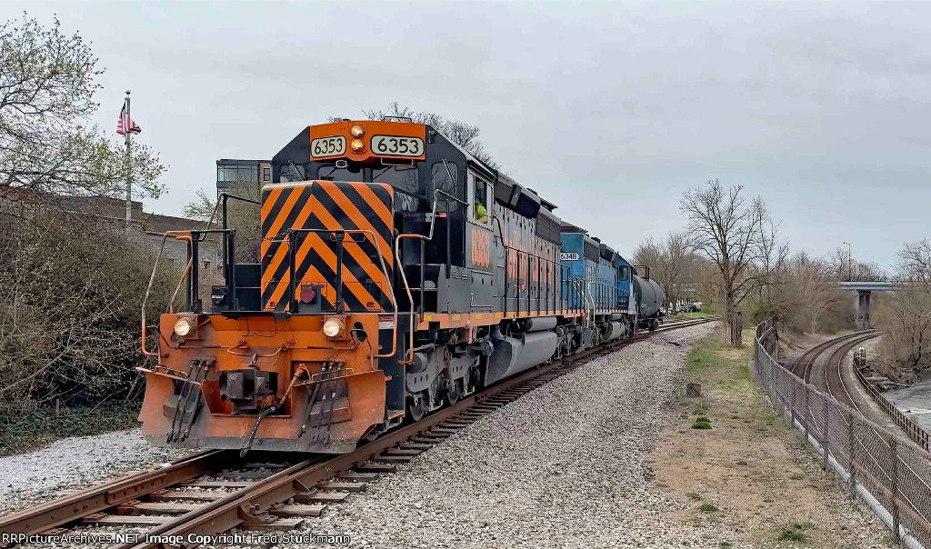 WE 6353 is set to cross W. Main St.